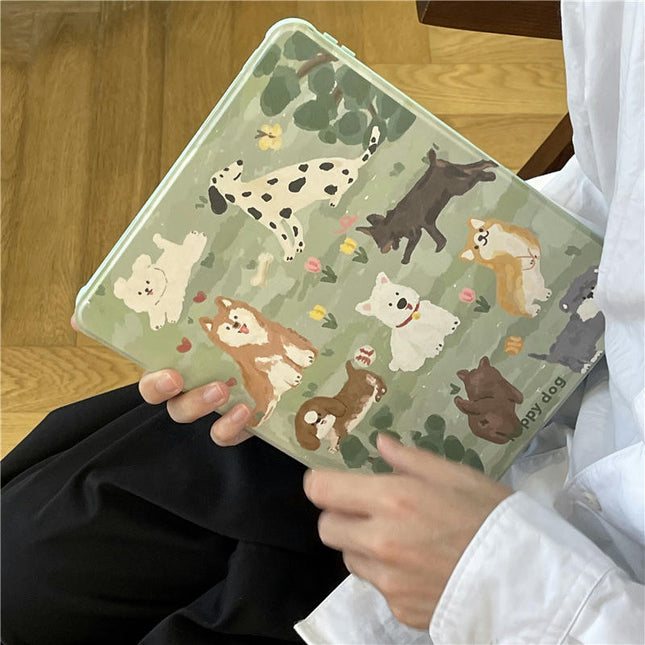 Cute Tablet Case with Stand iPad Case Cover with Pencil Holder-A3