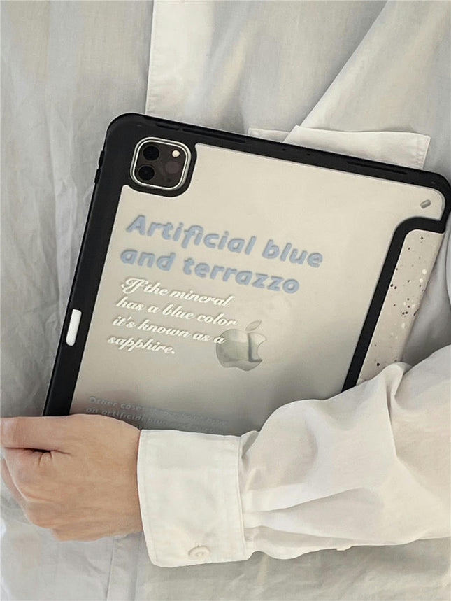 Smart Stand iPad Case Cover with Pencil Holder Tablet Protective Cover-A