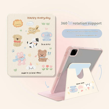 Cute iPad Case Cover with Pencil Holder