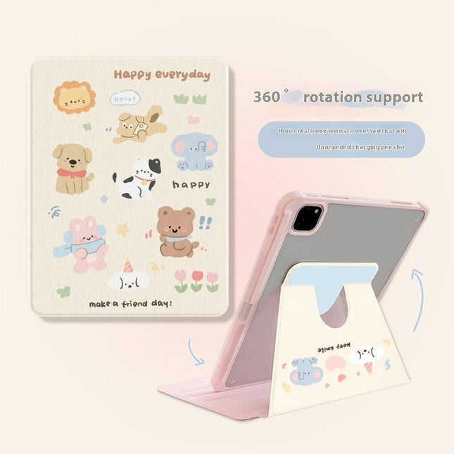 Cute iPad Case Cover with Pencil Holder
