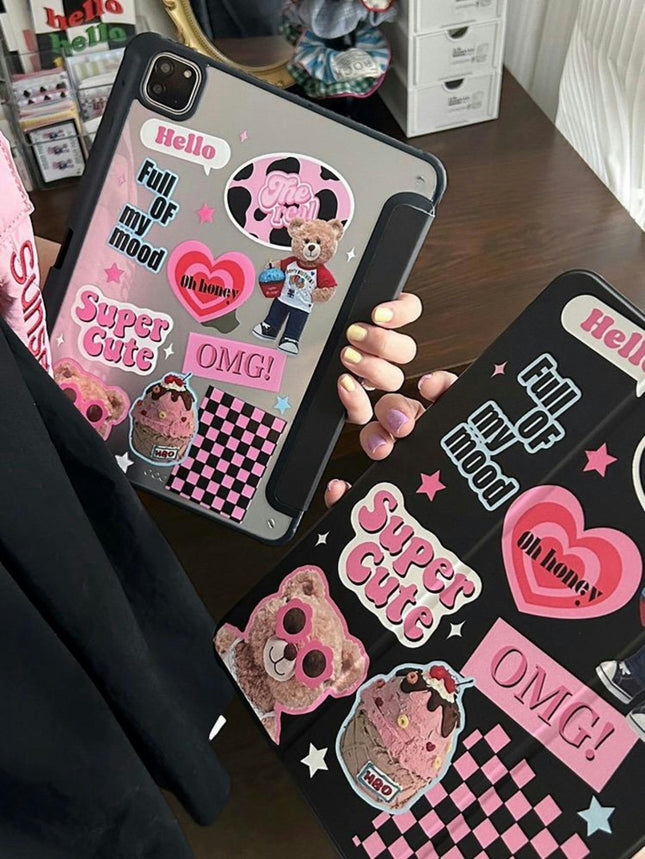 Cute Protective Tablet Cover iPad Case Cover Auto Sleep/Wake-B