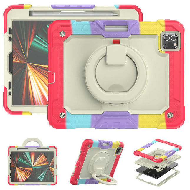 Protective Tablet Cover Drop Proof iPad Case Cover with Rotating Stand-A 1