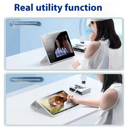 iPad Case Cover with Pencil Holder/Auto Wake/Sleep/Tri-fold Stand-A
