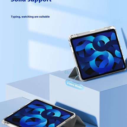 iPad Case Cover with Pencil Holder/Auto Wake/Sleep/Tri-fold Stand-A
