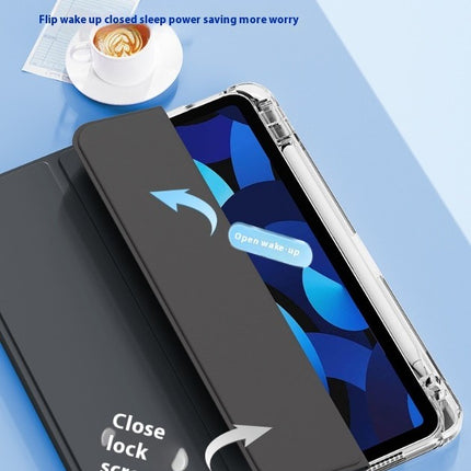 iPad Case Cover with Pencil Holder/Auto Wake/Sleep/Tri-fold Stand-A
