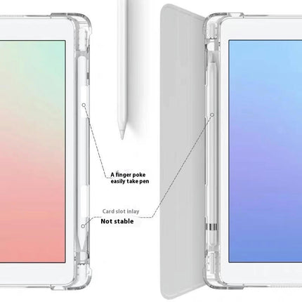iPad Case Cover with Pencil Holder Tri-fold Stand Protective Case with Auto Sleep Wake 1