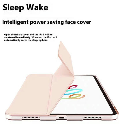 iPad Case Cover with Pencil Holder Tri-fold Stand Protective Case with Auto Sleep Wake 1