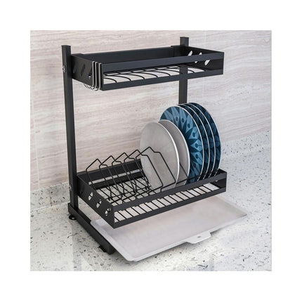 Dish Drying Rack Space-Saving Dish Rustproof Drainers for Kitchen Counter