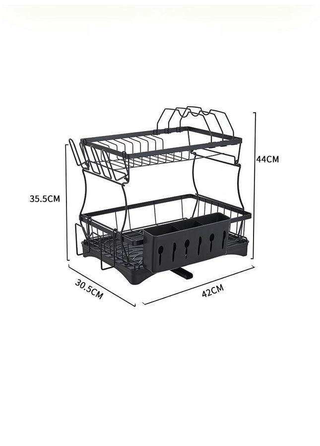 Multifunctional Dish Drying Rack - for Kitchen Counter Large Expandable Dish Drainer Over Sink