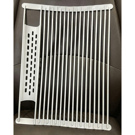Dish Drying Rack Over Sink Drainer Stainless Steel Rods with Silicone Anti-Slip Adjustable