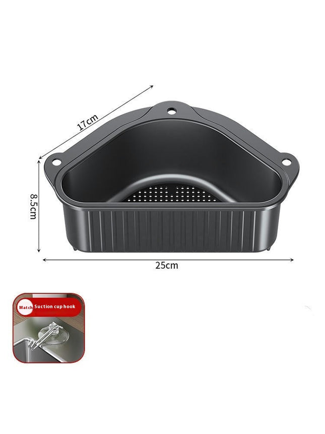 Kitchens Sink Stainless Steel Sink Strainer Basket Triangle Sink Drainer Basket Corner Sink Strainer