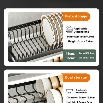 Dish Drying Rack Stainless Steel Drain Rack Dish Rack Combination Kitchen Rack Dishcloth Storage Tool