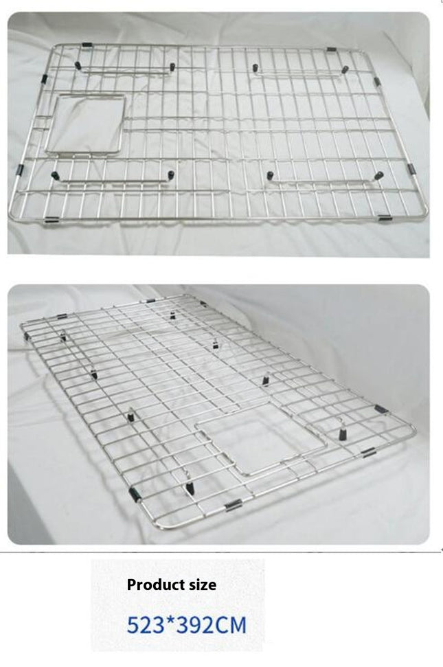 Sink Protectors Stainless Steel Grate for Kitchen Bottom Grid Metal grates with Rear Drain Hole
