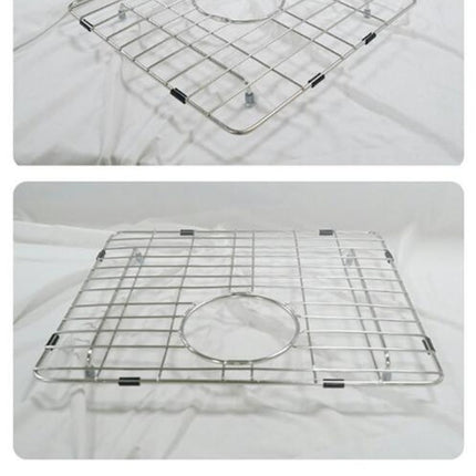 Sink Protectors for Kitchen Sink Stainless Steel Grate with Rear Drain Sink Grate Sink Rack for Bottom