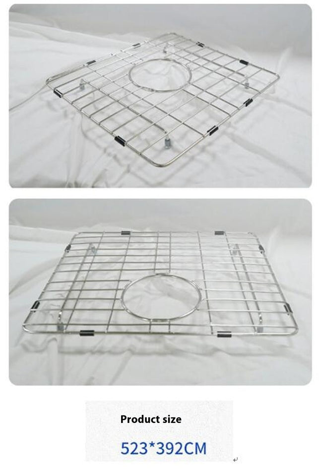 Sink Protectors for Kitchen Sink Stainless Steel Grate with Rear Drain Sink Grate Sink Rack for Bottom
