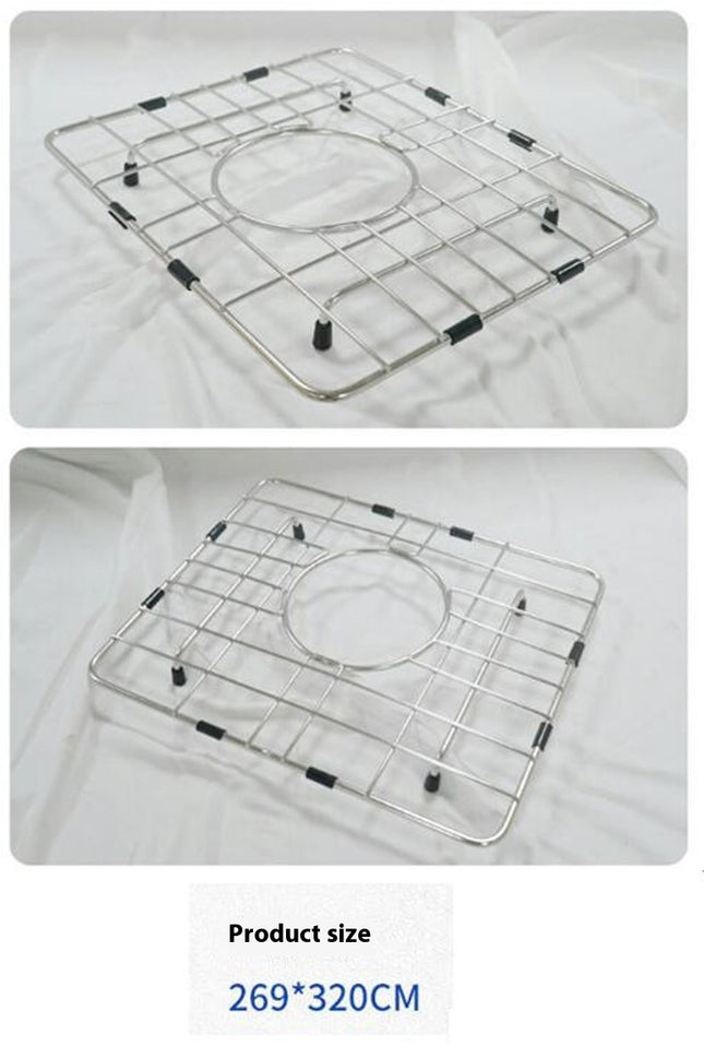 Bottom Grid for Kitchen Sink Packs Rear Drain Sink Protector Grid Metal Sink Rack - for Bottom of Sink