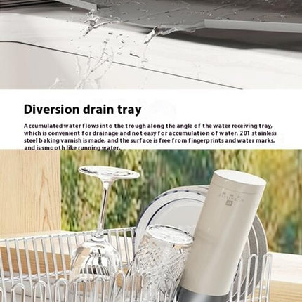 Kitchens Countertop Drain Rack Multifunctional Double-Layer Dishes Chopsticks and Spoon Series Shelf