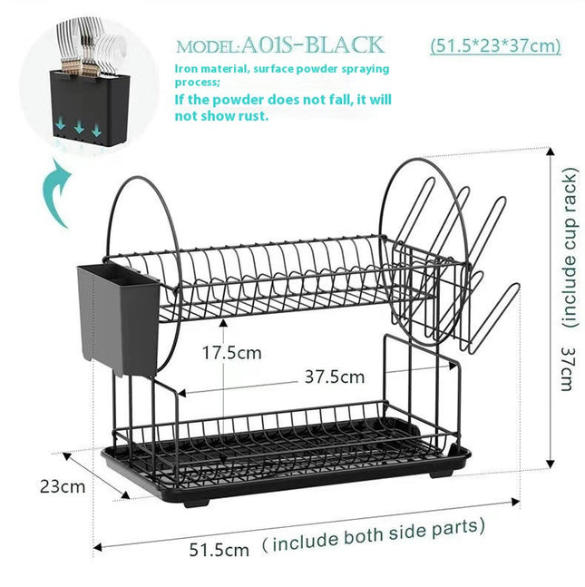 Drain Rack Drying Racks Single-Layer Drain Bowl Chopstick Storage Box Cabinet Tableware Drain Basket