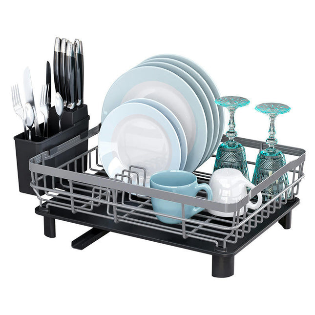 Dish Drying Drainer Racks Single-Layer Bowl Chopstick Storage Box Cabinet Tableware Basket Organizer
