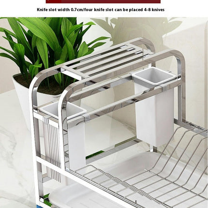 Dish Racks for Kitchens Counter with Automatic Drainage Drainers - for Drying Dinnerwares Rust-Proof