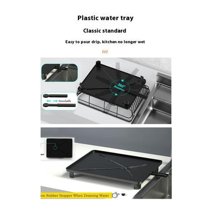 Dish Drying Rack Kitchen Double Layer Drain Rack Bowl Rack Household Dish Storage Countertop Tableware