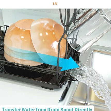 Dish Drying Rack for Kitchen Counter 2 Tier Large Dish Drainers Stainless Steel Dish Strainer Utensils