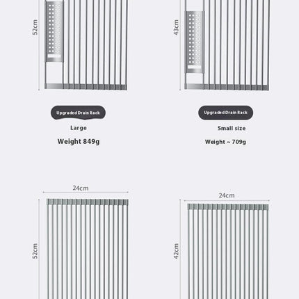 Roll Up Dish Drying Rack Over The Sink Drying Rack Kitchen Rolling Drainer Foldable for Kitchen Counter