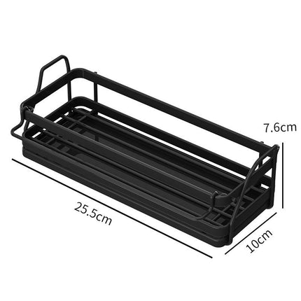 Sink Caddy Organizer Stainless Steel Sponge Dishcloth Holder - with Drain Pan Tray for Kitchen Countertop