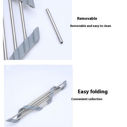 Foldable Corner Dish Drying Rack Triangle Dish Drainer Roll Up Drainer Stainless Steel Caddy Sponge Holder