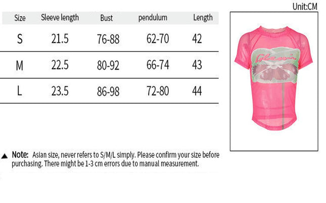Women's Short Sleeve Crew Neck Crop Tops Slim Mesh Tee Shirt Blouse