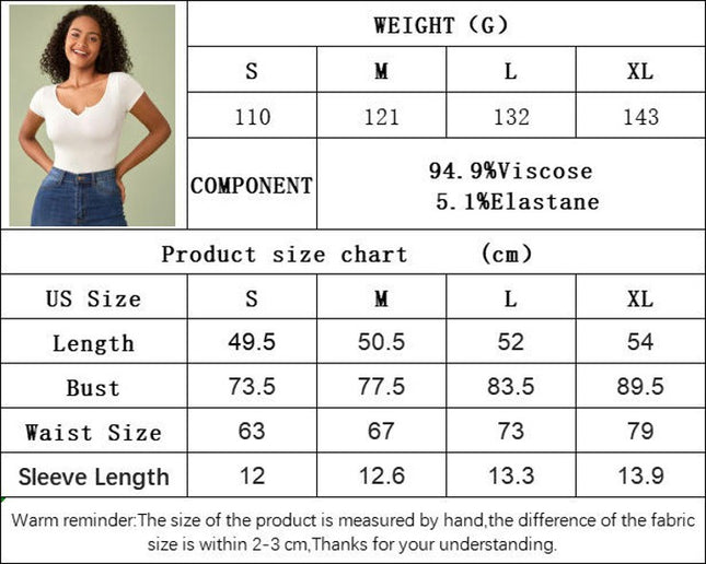 Womens Summer Sexy V Neck Short Sleeve Tops Basic Slim Fit T Shirts
