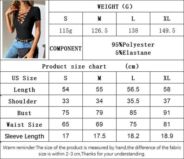 Womens Sexy Cutout V Neck Short Sleeve Tops Summer Slim Fit T Shirts