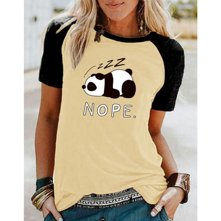 Women's Crewneck Graphic Print T-Shirts Casual Short Sleeve Loose Fit Tops