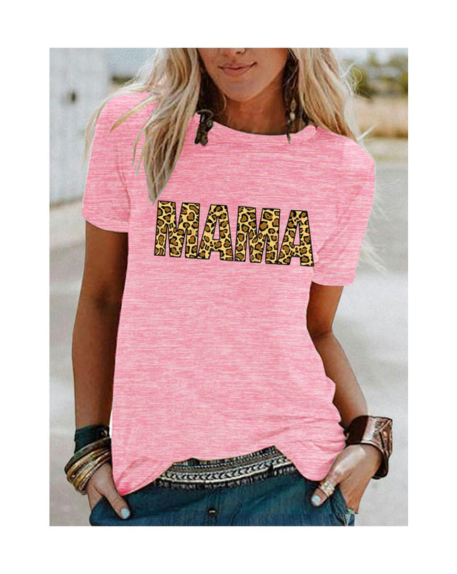 Womens Summer Casual T Shirts Letter Print Short Sleeve Tops Loose Fit Crewneck Top