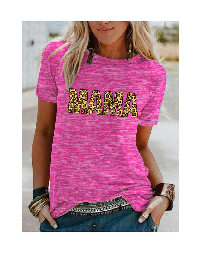 Womens Summer Casual T Shirts Letter Print Short Sleeve Tops Loose Fit Crewneck Top
