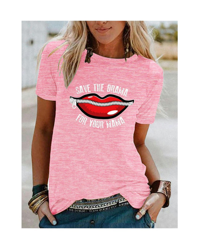 Women's Round Neck Shirt Funny Graphic Tshirt Casual Short Sleeve Tee Tops
