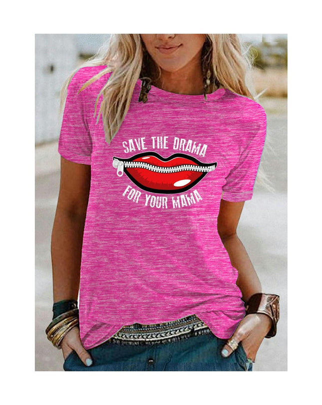 Women's Round Neck Shirt Funny Graphic Tshirt Casual Short Sleeve Tee Tops