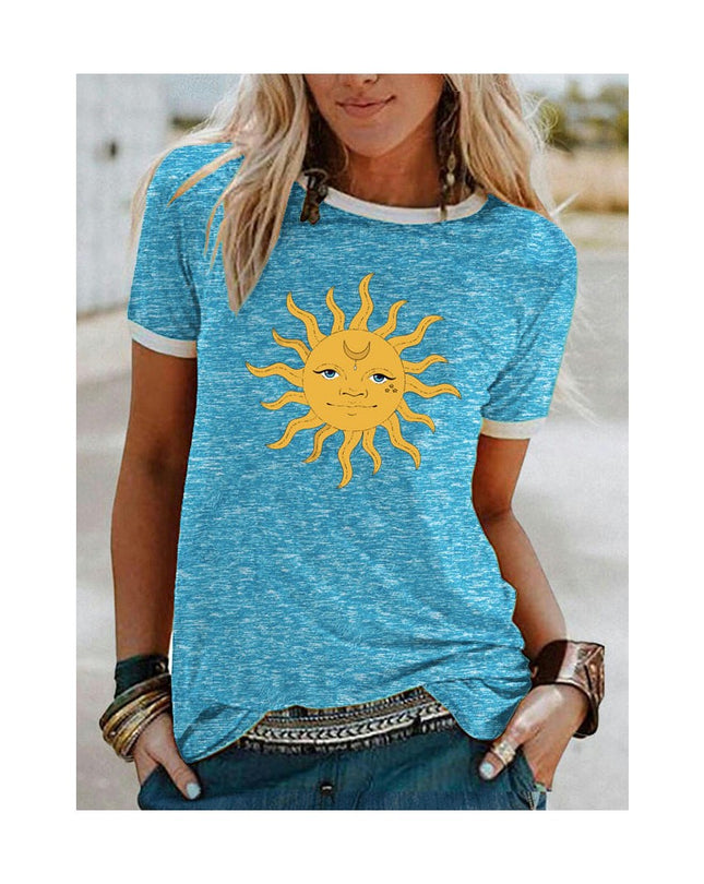 Women's Summer T-Shirt Graphic Tees Funny Printed Casual Short Sleeve Crewneck Tops