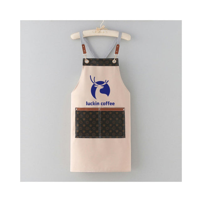 Chef Canvas Apron-Cross Back Apron for Men Women with Adjustable Straps and Large Pockets