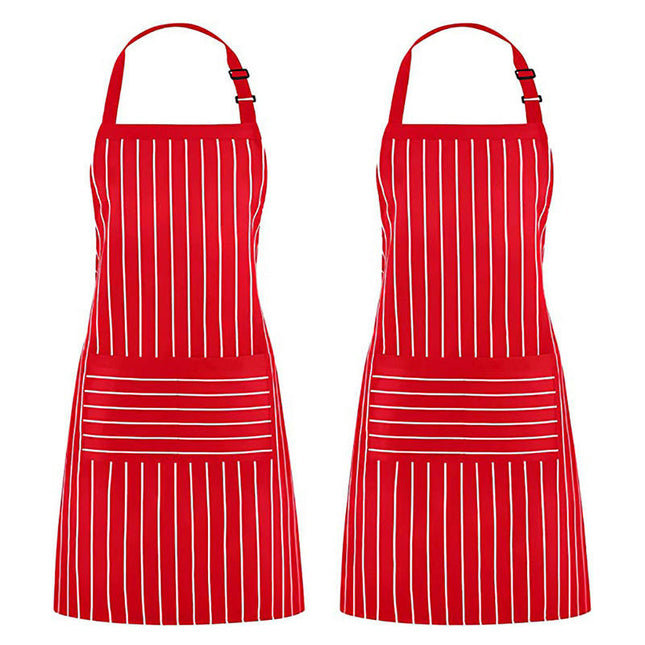 2 Pack Adjustable Bib Apron Resistant with 2 Pockets Cooking Kitchen Aprons for Women Men Chef