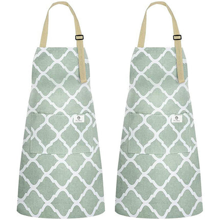 2 Pack Kitchen Cooking Apron, Adjustable Chef Striped Apron with 2 Pockets Suitable for Men and Women