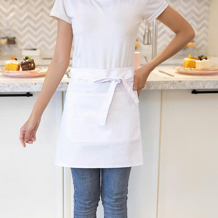 Apron for Women and Men with 2 Pockets Adjustable Waist Apron for Chef Half Apron