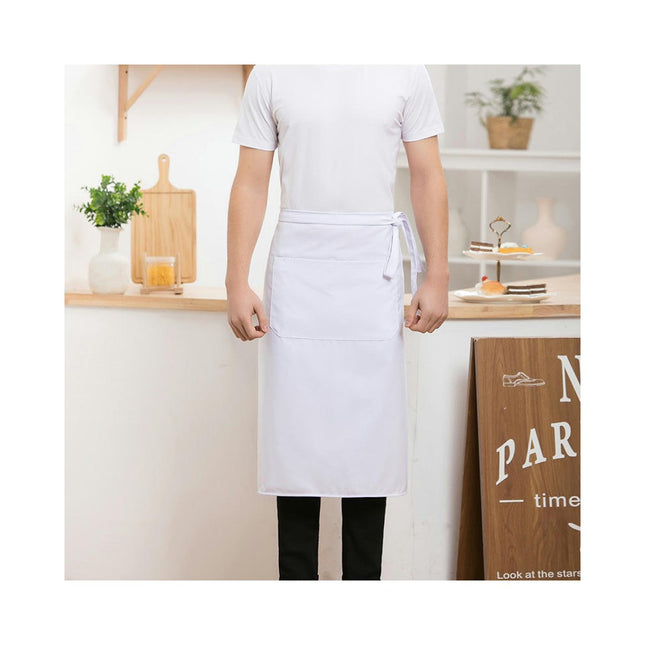 Canvas Apron-Unisex Waiter Half-Length Apron Hotel Restaurant Workwear