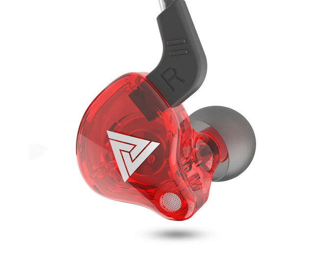 QKZ AK6 Universal Sports In-ear Headset HiFi Sound 3.5mm Earphones for Phones Tablet-Red