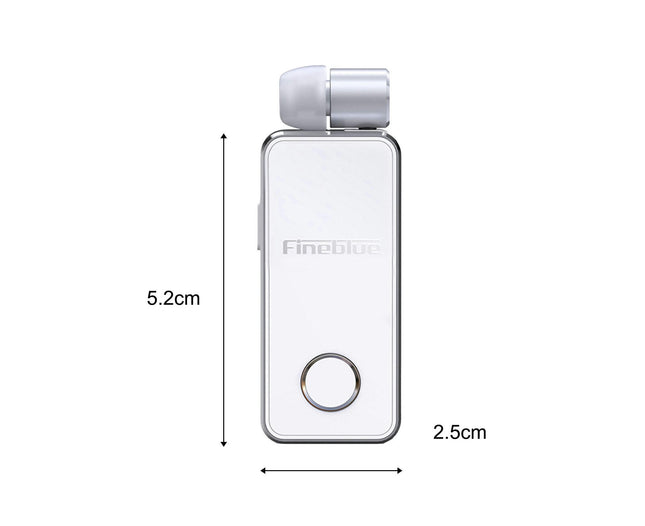 1Pc Fineblue F2 Pro Bluetooth Earphone with Microphone Wireless Headset for Business-White