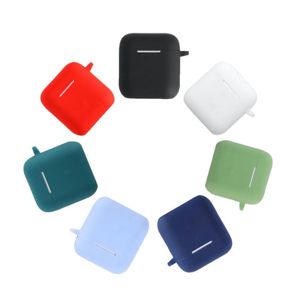 Safe Silicone Earphone Protective Cover Dustproof Protective Shell for QCY T8-Blackish Green