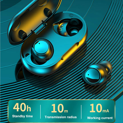 TWS-22 Earphone Mini Wireless In-ear Headphones Bluetooth-compatible 5.0 Headset-Orange