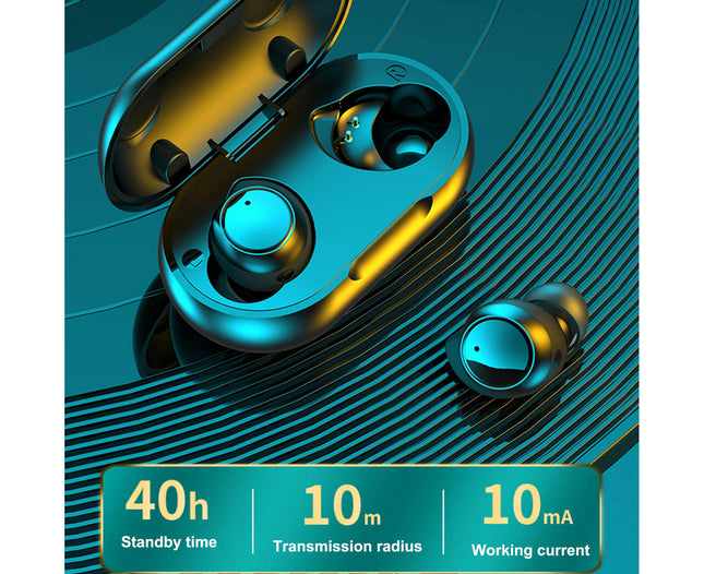TWS-22 Earphone Mini Wireless In-ear Headphones Bluetooth-compatible 5.0 Headset-Orange