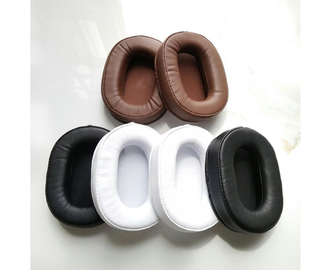1 Pair Faux Leather Headphone Accessory Soft Velvet Earpad Cushion Replacement-Brown