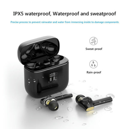 T07 Wireless Stereo Sports Earbuds Bluetooth-compatible 5.0 In-Ear Noise Reduction Earphones-White